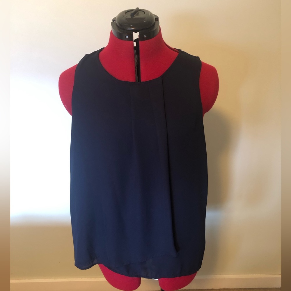Navy blue Faith and Joy sleeveless blouse size medium